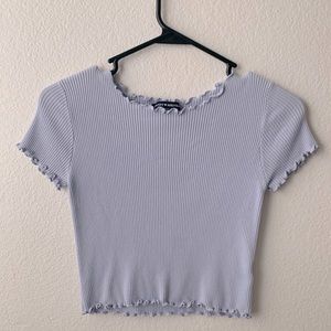 BRANDY MELVILLE “RIANE” CROP TOP (light blue)